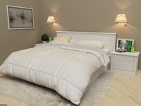 Кровать серии Классика из эмалевого МДФ с фрезеровкой